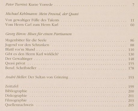 Qualtinger: Ein Portrait - Biron Kehlmann, Hannibal (3-85445-116-4), A, 1995 Typ: Buch Best.-Nr.: 40261 Preis: 6,00 Euro