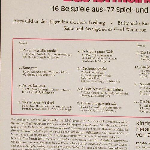 V.A.Das ist meine Freude: Spiel-und Tanzlieder zur Bibel,Foc, Christophorus(73 944), D,  - LP - E4562 - 5,00 Euro