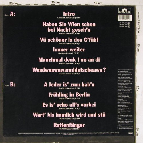 Fendrich,Rainhard: Wien Bei Nacht, Polydor(824 294-1), D, 1985 - LP - E5234 - 5,00 Euro