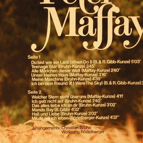 Maffay,Peter: Du Bist Wie Ein Lied, Telefunken(6.24551 AT), D, 1971 - LP - E5439 - 5,00 Euro