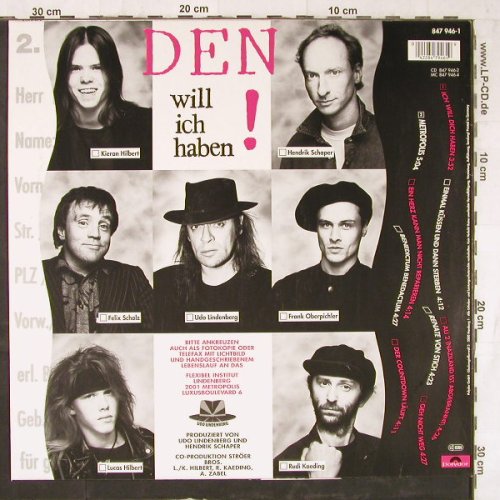 Lindenberg,Udo: Ich will dich haben, Polydor(847 946-1), D,  - LP - E5670 - 7,50 Euro