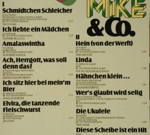 V.A.Schmidtchen Schleicher,Mike&Co: Nico Haak...Insterburg&Co.,12 Tr., Philips(6300 214), D,  - LP - E8854 - 4,00 Euro