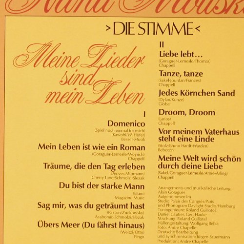 Mouskouri,Nana: Meine Lieder sind mein Leben, Philips(28 398-6), D Club-Ed., 1981 - LP - E9027 - 4,00 Euro