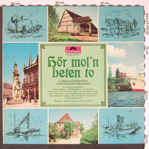 V.A.Hör Mol'n Beten To: Richard Germer.Vierländer Musik., Polydor(249 099), D, 1966 - LP - F309 - 5,50 Euro