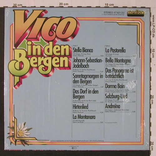 Torriani,Vico: Vico in den Bergen, FS-New, Marifon(47 921 OU), D, 1980 - LP - F3960 - 6,50 Euro