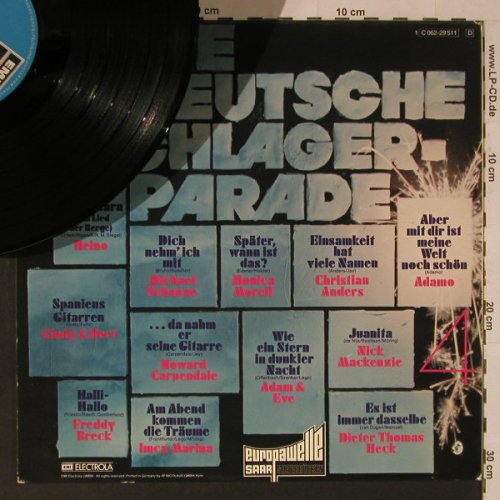 V.A.Die Deutsche Schlagerparade: 12 Tr., Foc, EMI/Clolumbia(C 062-29 511), D, 1974 - LP - F4412 - 4,00 Euro