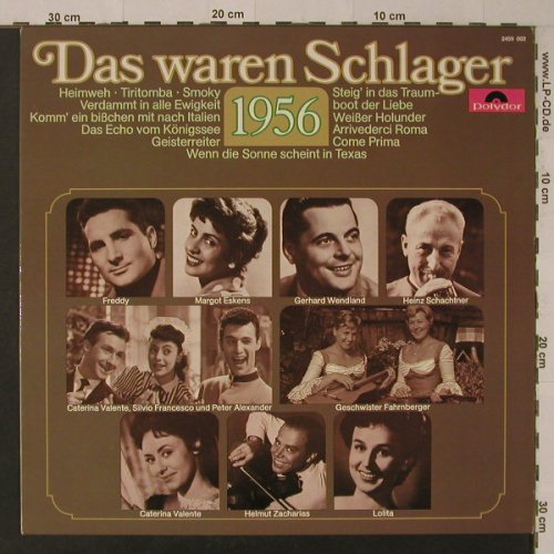 V.A.Das Waren Schlager: 1956, 12 Tr., Polydor(2459 002), D,  - LP - F5381 - 5,00 Euro