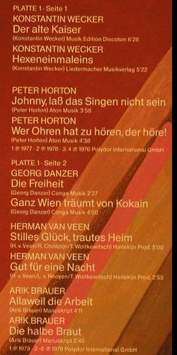 V.A.Liederbücher: Konstantin Wecker...F.J.Degenhardt, Polydor(2630 110), D,24Tr.Foc,  - 2LP - F6286 - 6,00 Euro