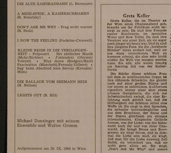 Keller,Greta: Zwischen New York und Wien, Preiser Records(PR 3045), A,LiveAufn,  - LP - F6907 - 7,50 Euro