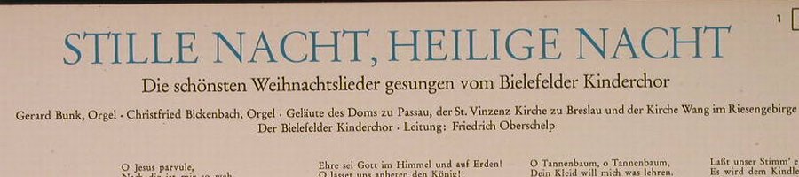 Bielefelder Kinderchor: Stille Nacht, Heilige Nacht, Columbia(C 062-28 162), D,  - LP - F7471 - 6,00 Euro
