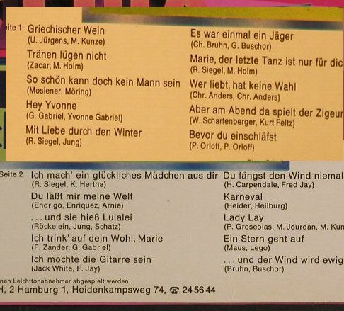 V.A.20 Tolle Hits-Vocal: 20 Tr., Membran(10-152-1), D, 1975 - LP - F771 - 3,00 Euro