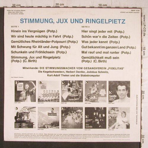 V.A.Stimmung, Jux u.Ringel-Pietz: Gesangsverein  Fidelias, m-/vg+, Volksplatte(SMVP 6120), D,  - LP - F8307 - 4,00 Euro