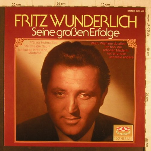 Wunderlich,Fritz: Seine großen Erfolge, Karussell(2435 108), D,  - LP - F8317 - 5,00 Euro
