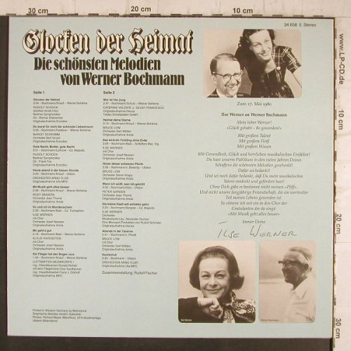 V.A.Glocken Der Heimat: Die schö.Melodien v.Werner Bochmann, Marcato(34 658 5), D, 1980 - LP - F8352 - 5,00 Euro