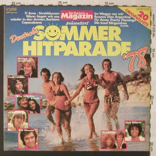 V.A.Deutsche Sommer Hitparade'78: Carpendale...H.Valentino&Uschi, Crystal(058 CRY 32 972), D, 20 Tr., 1978 - LP - F844 - 3,00 Euro