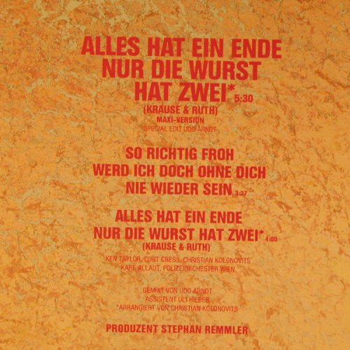 Remmler,Stephan: Alles Hat Ein Ende Nur D.Wurst.*2+1, Mercury(888 337-1), D, 1986 - 12inch - F851 - 3,00 Euro