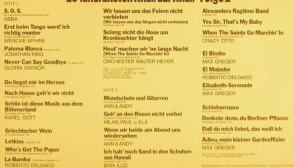 V.A.Feuerwerk Stimmungs Hits: 28 Tanzraketen Knall...Folge 2, Karussell(2415 307), D,  - LP - F8558 - 4,00 Euro