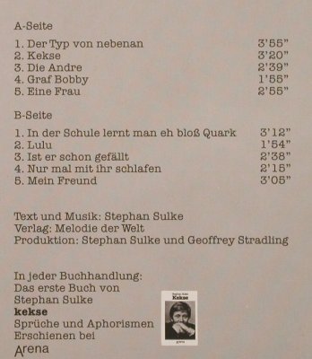 Sulke,Stephan: 7 - Kekse, Intercord(INT 160.180), D, 1982 - LP - F9086 - 4,00 Euro