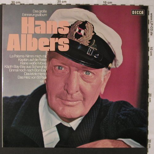 Albers,Hans: Das Grosse Erinnerungsalbum, Foc,Ri, Decca(6.28119 DP), D, 1971 - 2LP - F912 - 7,50 Euro