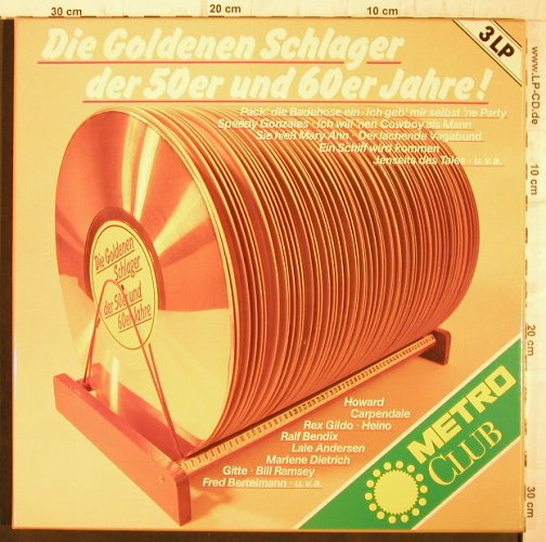 V.A.Die Goldene Schlager: der 50er u. 60er Jahre, No Booklet, EMI / Metro Club(B 07.578), D, Box, 1982 - 3LP - F9210 - 7,50 Euro