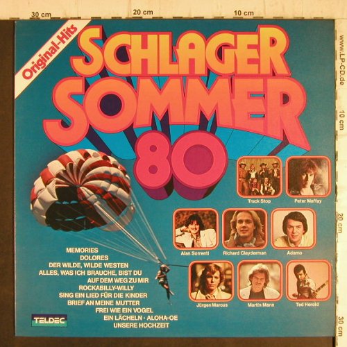 V.A.Schlager Sommer 80: Peter Maffay..Richard Claydermann, Teldec(6.24411 AR), D,  - LP - F9250 - 4,00 Euro