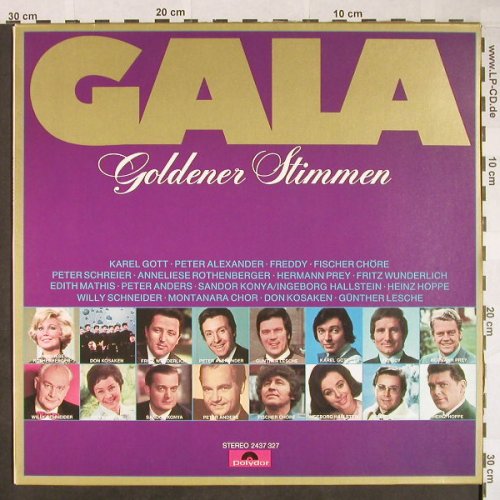 V.A.Gala Goldener Stimmen: Karel Gott...Fischer Chöre, Polydor(2437 327), D, Ri,  - LP - F9899 - 4,00 Euro