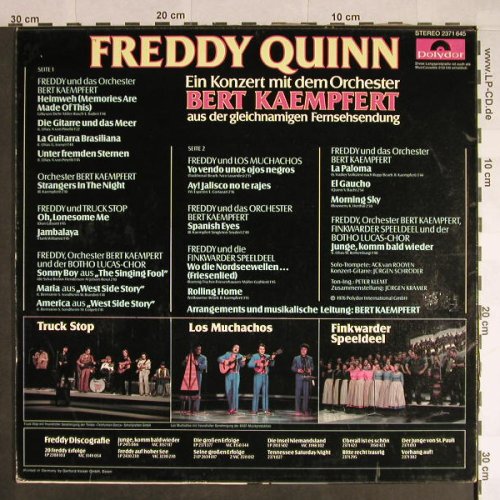 Quinn,Freddy: Ein Konzert mit d.Orch.B.Kaempfert, Polydor(2371 645), D, 1976 - LP - H113 - 5,50 Euro