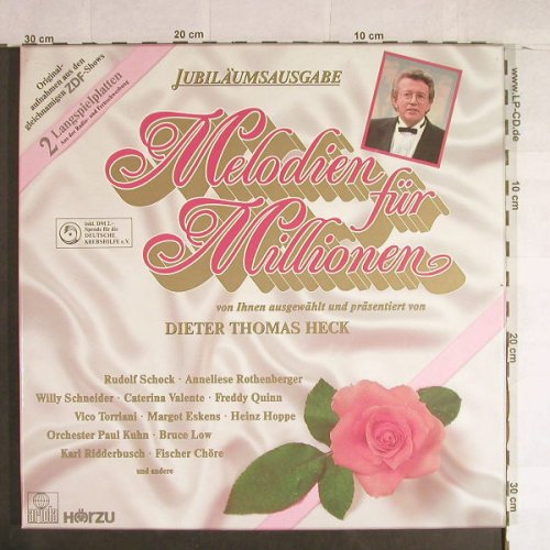 V.A.Melodien Für Millionen: Jubiläumsausgabe,Dieter Thomas Heck, HörZu/Ariola(303 100-515), D, Box, 1987 - 2LP - H1416 - 6,00 Euro