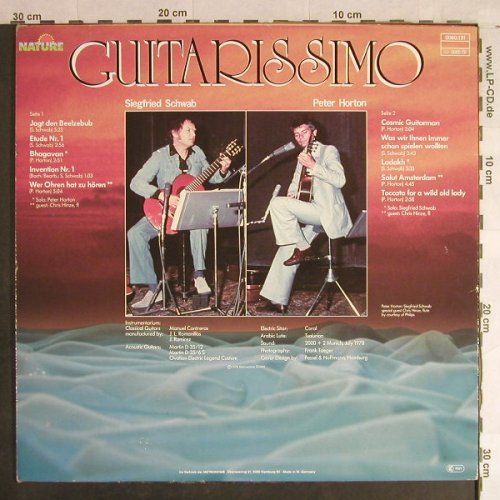 Horton,Peter & Siegfried Schwab: Guitarissimo, Nature(0060.314), D, 1978 - LP - H1463 - 5,50 Euro