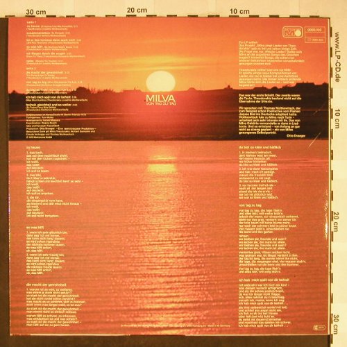 Milva: Von Tag Zu Tag, (singt Theodorakis), Metronome(0060.103), D, 1978 - LP - H2005 - 3,00 Euro