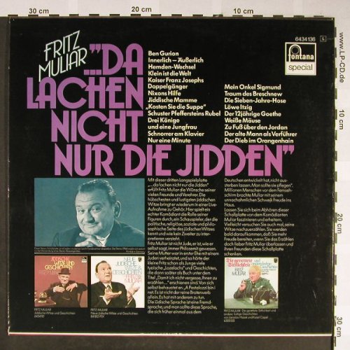 Muliar,Fritz: Da lachen nicht nur die Jidden, Fontana(6434 136), D, 1973 - LP - H2071 - 6,00 Euro