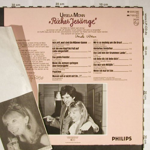 Monn,Ursela: Riekes Jesänge, m-/vg+, Philips(6305 380), D, 1978 - LP - H2257 - 6,00 Euro