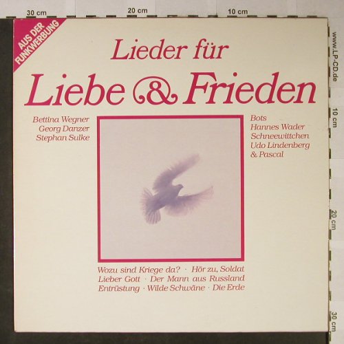 V.A.Lieder für Liebe & Frieden: Lindenberg&Pascal...B.Wegner, CBS(24 011), NL, 1982 - LP - H2485 - 4,00 Euro