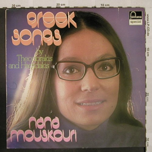 Mouskouri,Nana: Greek Songs(Theodorakis,Hadjidakis), Fontana special(6444 100), NL,  - LP - H3042 - 7,50 Euro