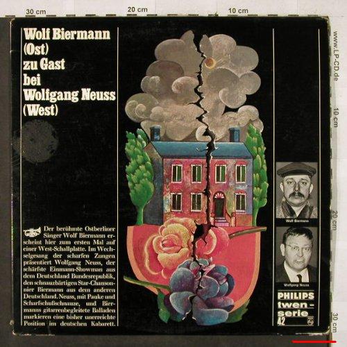 Biermann,Wolf (OST): zu Gast bei Wolfgang Neuss(WEST), Philips,vg+/vg+(843 742 PY), D,Twen42, 1965 - LP - H3258 - 5,00 Euro