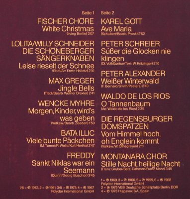 V.A.Stars Singen und Spielen zur: Weihnachtszeit-FischerCh..Montanara, Polydor(2437 317), D,  - LP - H3369 - 4,00 Euro