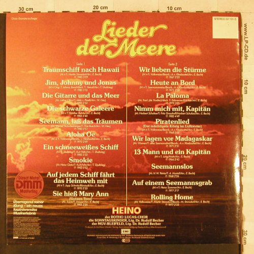 Heino: Lieder der Meere, Club Aufl., EMI(32 131-5), D,  - LP - H3413 - 5,00 Euro