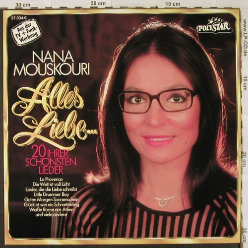 Mouskouri,Nana: Alles Liebe...20 Ihrer Schön.Lieder, Polystar(27 394-6), D, Club Ed,  - LP - H3466 - 5,00 Euro