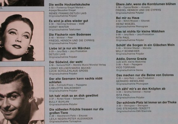 V.A.Das Goldene Schlager-Archiv: 1952 -Renee Franke..Steinglass-Terz, S*R(38 632 6), D,  - LP - H3735 - 4,00 Euro