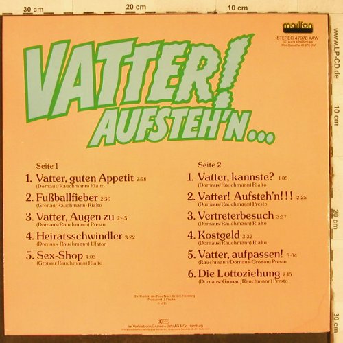 Schanzara,Tana: Vatter aufsteh'n...(1971), Marifon(47 978 XAW), D,Ri, 1980 - LP - H3830 - 5,50 Euro