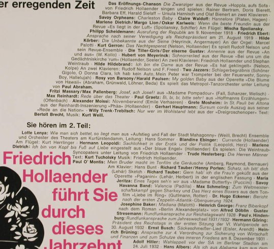 V.A.Die Goldene Zwanziger Jahre: Friedrich Hollaender führt Sie..., Electrola(E 83 348), D,  - LP - H3943 - 9,00 Euro