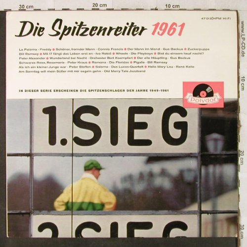 V.A.Die Spitzenreiter 1961: Freddy , Francis, Backus., Polydor(47 013 HPM), D, 1961 - LP - H3945 - 9,00 Euro
