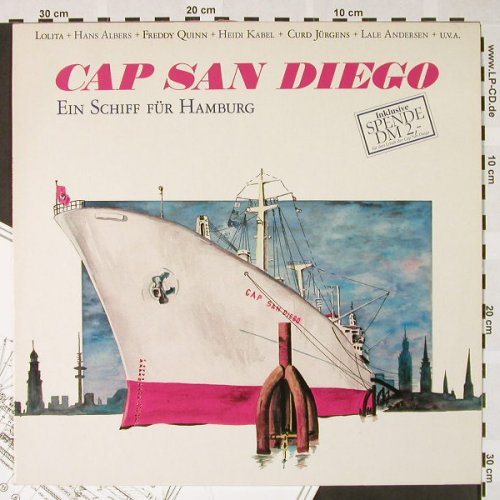 V.A.Cap San Diego: Ein Schiff für Hamburg,Höhne..Kabel, Polyphon(840 929-1), D,15 Tr.,  - LP - H4097 - 6,00 Euro