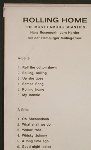 Roseneckh,Hans u.Jörn Harder: Rolling Home,Hamburger Sailing-Crew, Standard(STD-LP 1247), D,  - LP - H4162 - 6,00 Euro