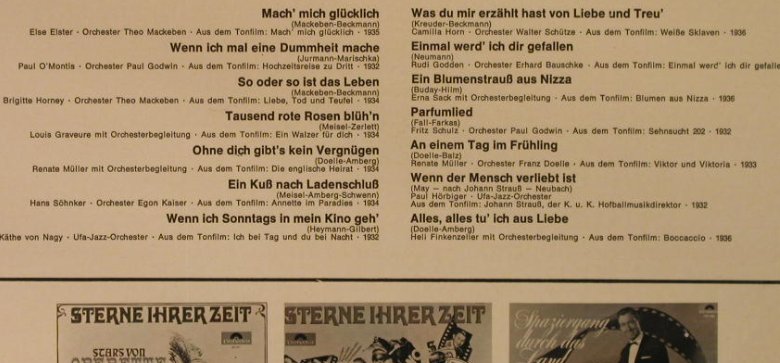 V.A.Sterne Ihrer Zeit: Lieblinge des Tonfilms 1932-37, Polydor(49 107), D, Folge 2, 1966 - LP - H4573 - 9,00 Euro
