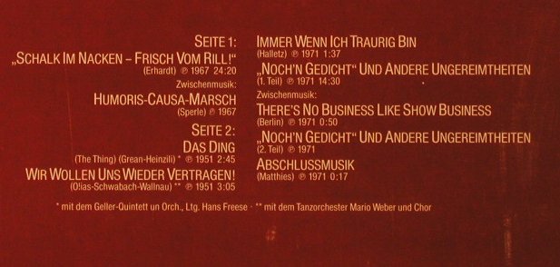 Erhardt,Heinz: Same - Profile Serie, Telefunken(6.24029 AL), D, Ri, 1979 - LP - H4780 - 5,00 Euro