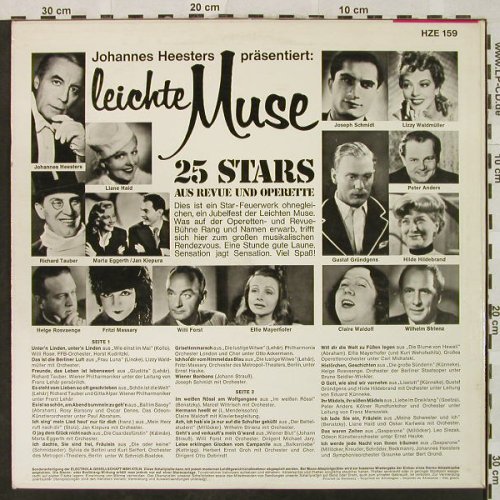 Heesters,Johannes: Leichte Muse-25 Stars a.Revue.V.A., HörZu(HZE 159), D,  - LP - H4914 - 12,50 Euro