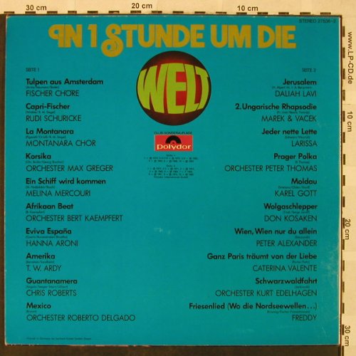V.A.In 1 Stunde um die Welt: Fischer Chöre...Freddy, Polydor(27 536-2), D, Club Ed,  - LP - H4941 - 5,00 Euro