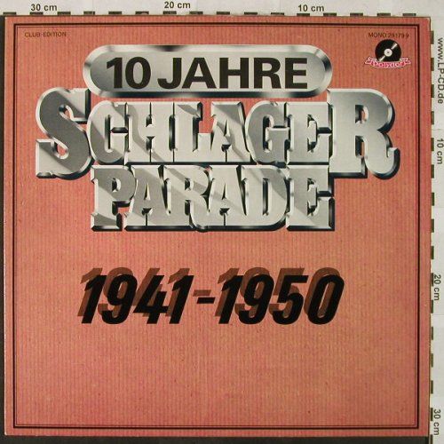 V.A.Schlagerparade-10Jahre-1941-50: 1950-Heinz Woezel...Evelyn Künneke, Polydor,Club Ed.(29 179 9), D, Mono,  - LP - H4946 - 4,00 Euro