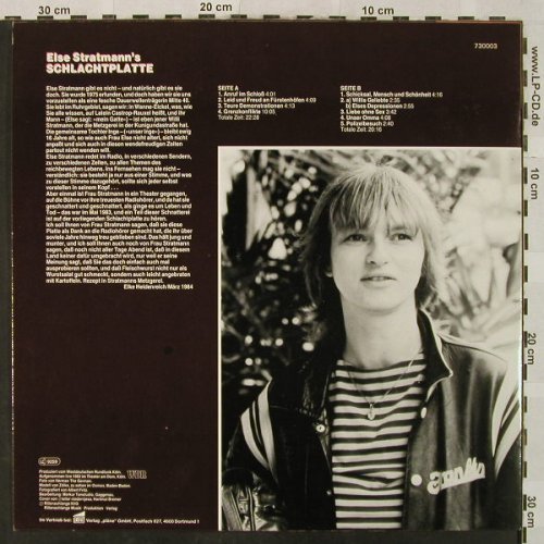 Stratmann,Else: Schlachtplatte, Rillenschlange(730003), D, 1983 - LP - H5005 - 7,50 Euro